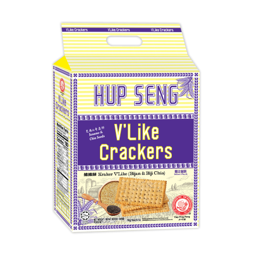 Hup Seng VLike Sesame Chia Cracker CA 190g (10s)